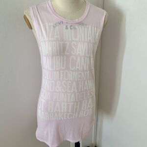 Sundry Pink‎ Graphic Sleeveless Top